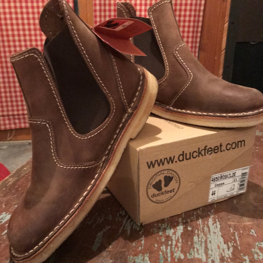 Duckfeet Roskilde 44 Cocoa, Slip-on Leather Boots